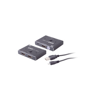 HDMI Switch 2x1, metal, 8K60Hz, black