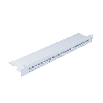 Patchpanel Cat.6A, 24-Port lightgrey