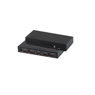 HDMI Splitter 1x4, metal, 4K30Hz, black