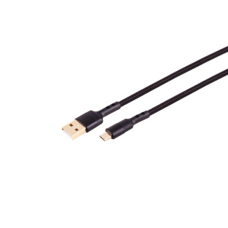 BlackCotton USB-A adapter cable, Micro-B, 2.0, 2m