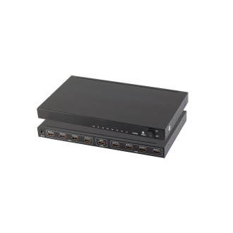 HDMI Splitter 1x8, metal, 4K30Hz, black