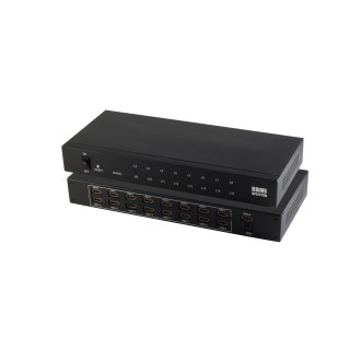 HDMI Splitter 1x16, metal, 4K30Hz, black