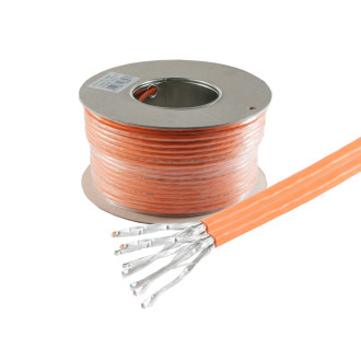 Cat. 7 solid cable, S/FTP, BasicPro, duplex, 100m