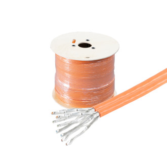 Cat. 7 solid cable, S/FTP, BasePro, duplex, 500m