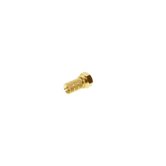 F-plug, 5,2 gold plated,with large nut