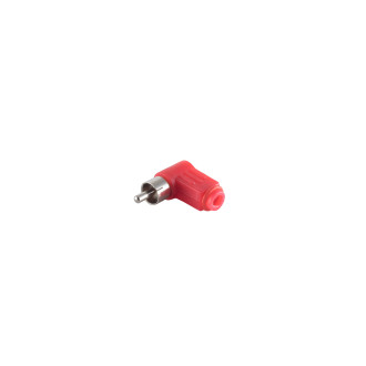 RCA plug, angeled, red