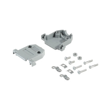 Connector shell. D-Sub. 15-pole. grey