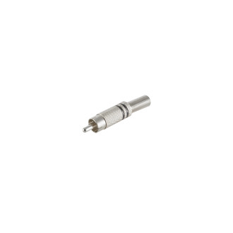 RCA plug, metal, 6mm, black
