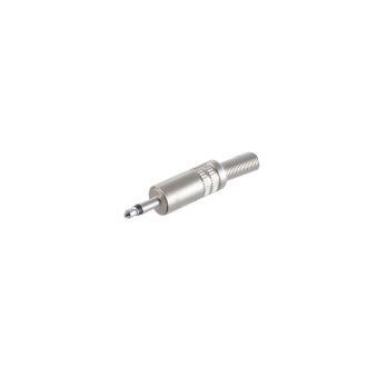 3 pin mono plug, 3.5mm, metal