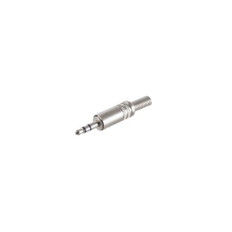 3 pin stereo plug, 3.5mm, metal
