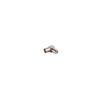 IEC-angle adapter, IEC-plug / F-jack