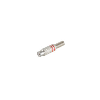 RCA jack, metal, 6mm, red