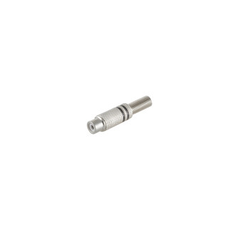 RCA jack, metal, 6mm, black
