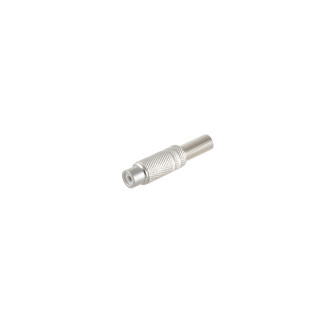 RCA jack, metal, 6mm, white