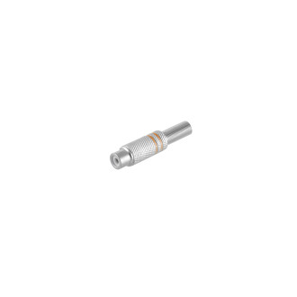RCA jack, metal, 6mm, yellow