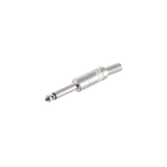 2 pin mono jack, 6.3mm, metal