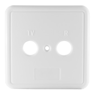 Cover-frame cover for double socket, white
