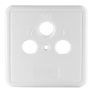 Cover-frame cover for triple socket, white