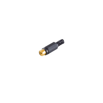 RCA jack, black, gold plated