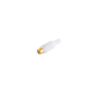 RCA jack, white, gold plated