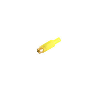 RCA jack, yellow, gold plated