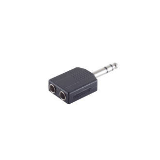 3 pin plug 6,3mm - 2x 3 pin jack 6,3mm
