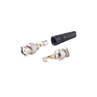 BNC plug, screwable, 75 Ohm