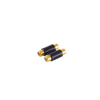 2x RCA jack - 2x RCA jack, gold plated