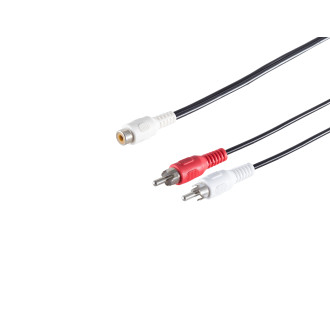 RCA jack - 2 RCA plug, 0.2m