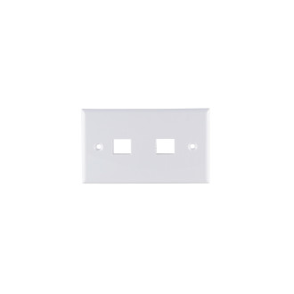 Keystone wall plate, double, 115x72mm, white