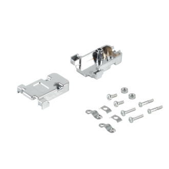 Connector shell, D-Sub, 9-pole, metallized
