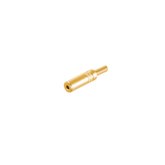 3 pin stereo jack, 3.5mm, metal, gold plated