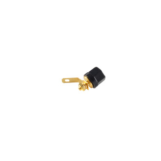 Banana jack, bulkhead, gold plated, black