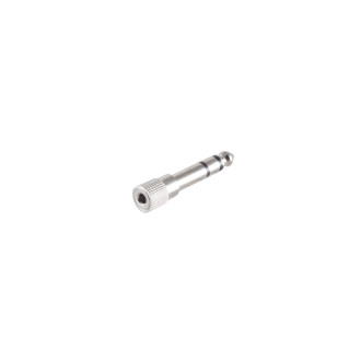 3 pin plug 6,3mm - 3 pin jack 3,5mm, metal