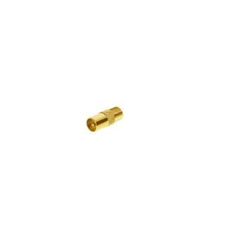 IEC-plug to F-jack, gold plated