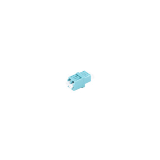 FO coupler, LC-LC, RJ45 Style, Duplex, aqua