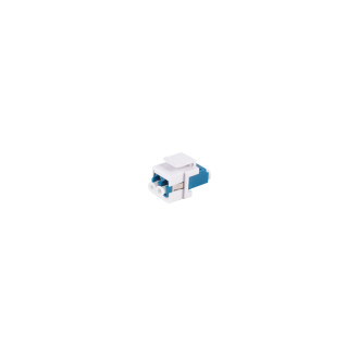 FO keystone coupler, LC-LC, Duplex, blue