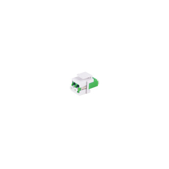 FO keystone coupler, LC-LC, Duplex, green