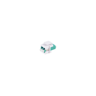 FO keystone coupler, LC-LC, Duplex, aqua