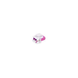 FO keystone coupler, LC-LC, Duplex, violet