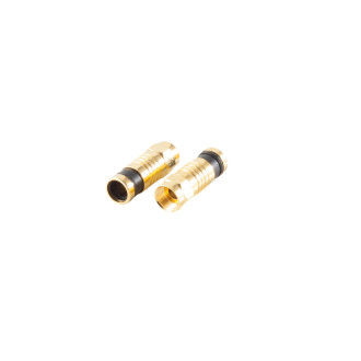 F-compression connector gold, 7,2mm