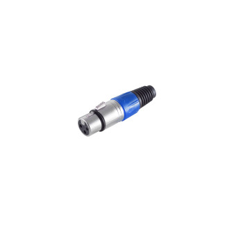 Cannon/XLR jack, blue