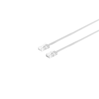 Patchcable Cat. 6 flat, U/UTP, white, 7,5m