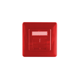 Frame and central plate, red