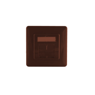 Frame and central plate, brown