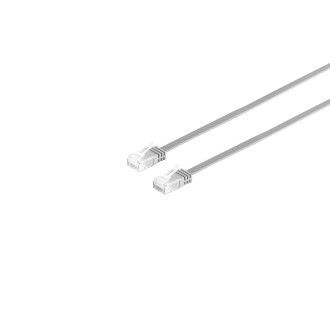 Patchcable Cat. 6 flat, U/UTP, grey, 1m