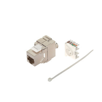 RJ-45 Keystone Cat. 6A certified, 500 MHz