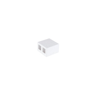 Keystone junction box, double, white