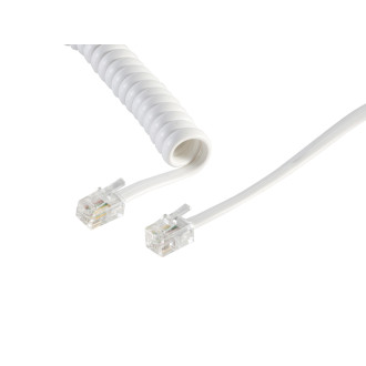 Western-pl. 4/4 / Western-pl. 4/4 coiled white 2m