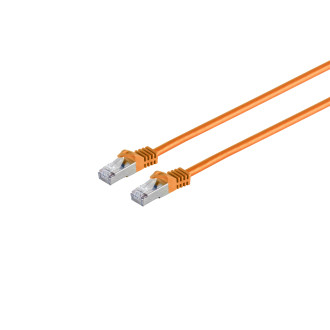 RJ45 patchcable w. CAT 7 rawcable PIMF or. 0,25m